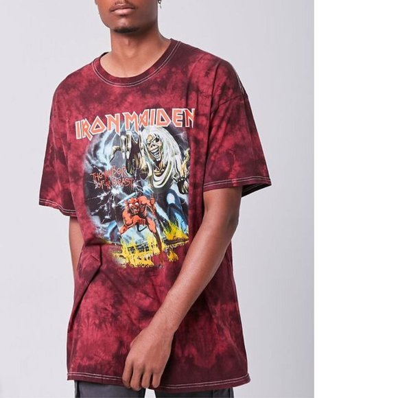 Iron Maiden The Number of the Beast Tie Dye metal rock Official T-Shirt … - Picture 1 of 3